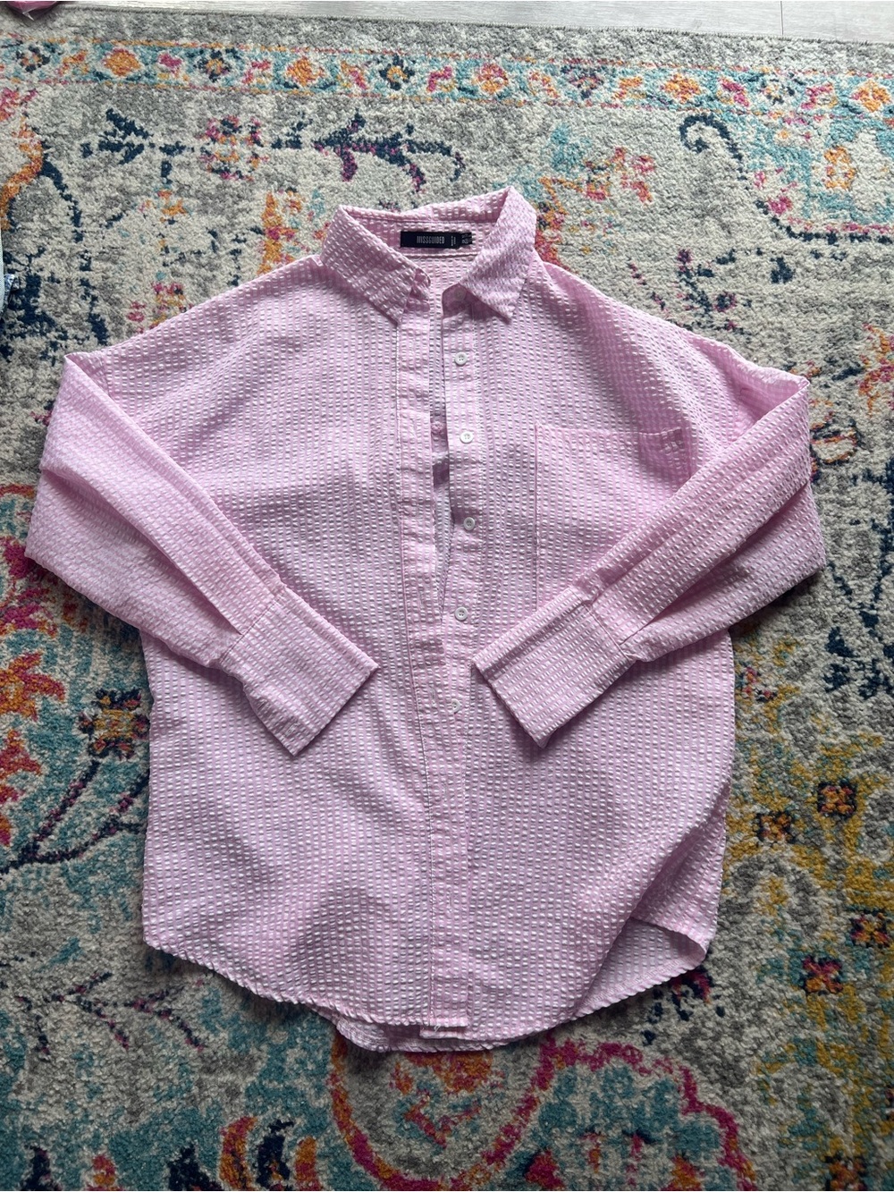 missguided gingham button up